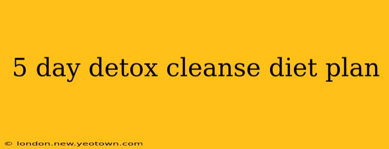 5 day detox cleanse diet plan