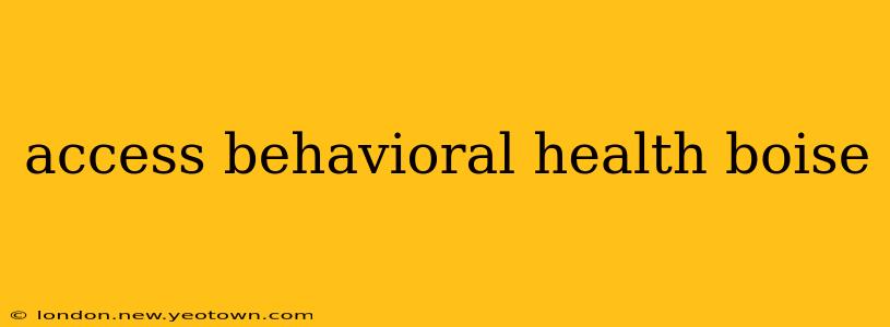 access behavioral health boise