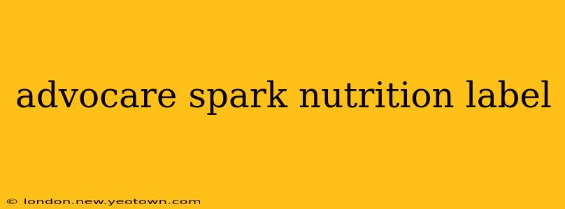 advocare spark nutrition label