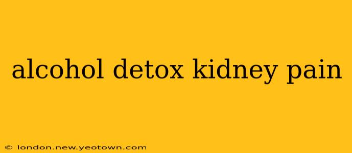 alcohol detox kidney pain