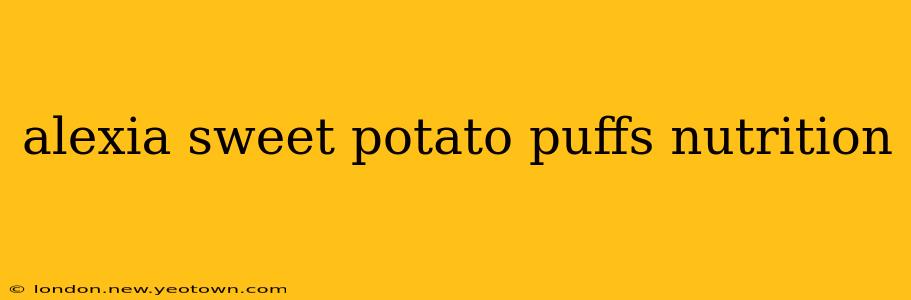 alexia sweet potato puffs nutrition