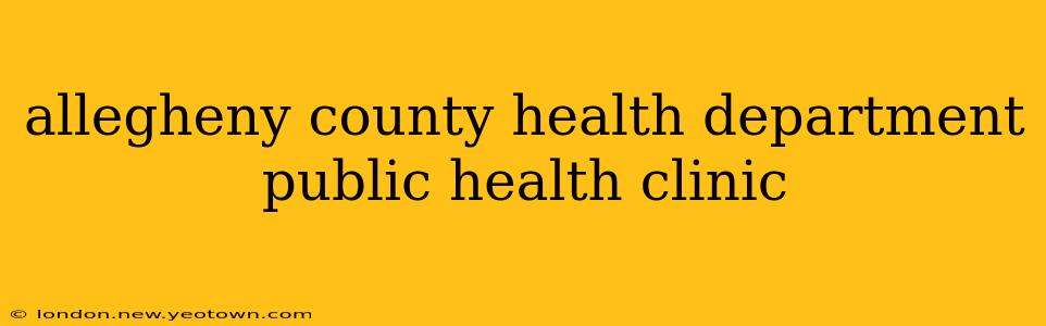 allegheny county health department public health clinic