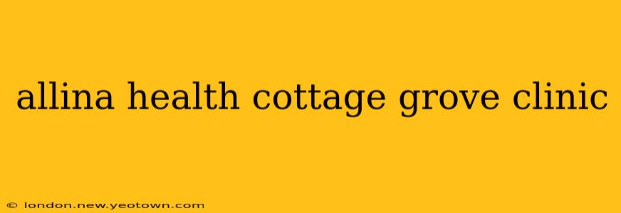 allina health cottage grove clinic