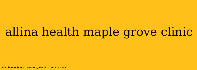 allina health maple grove clinic
