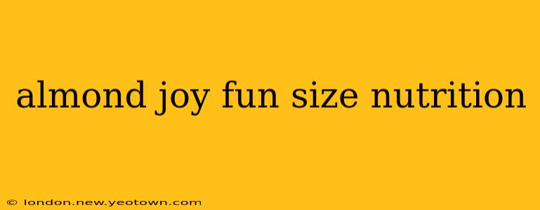 almond joy fun size nutrition