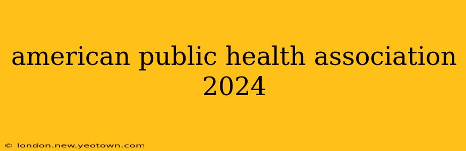 american public health association 2024