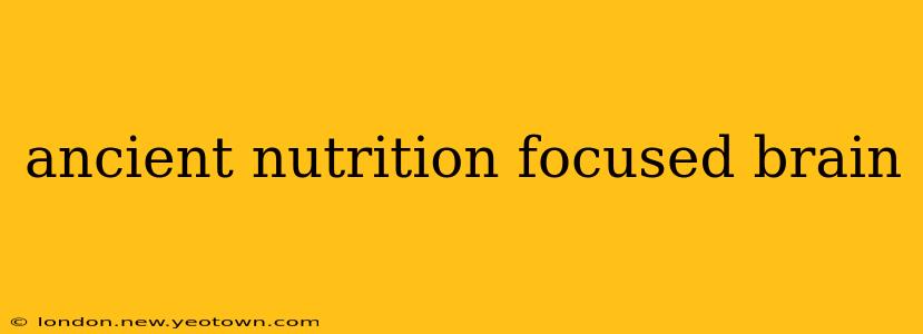 ancient nutrition focused brain