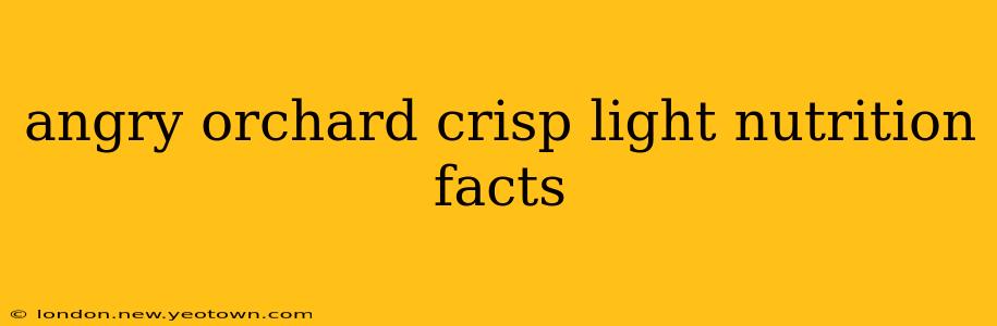 angry orchard crisp light nutrition facts