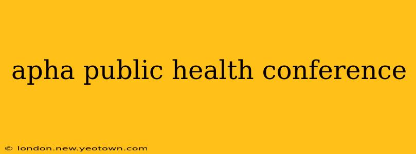 apha public health conference