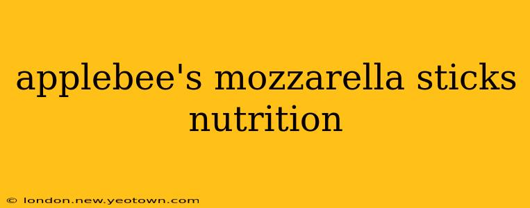 applebee's mozzarella sticks nutrition