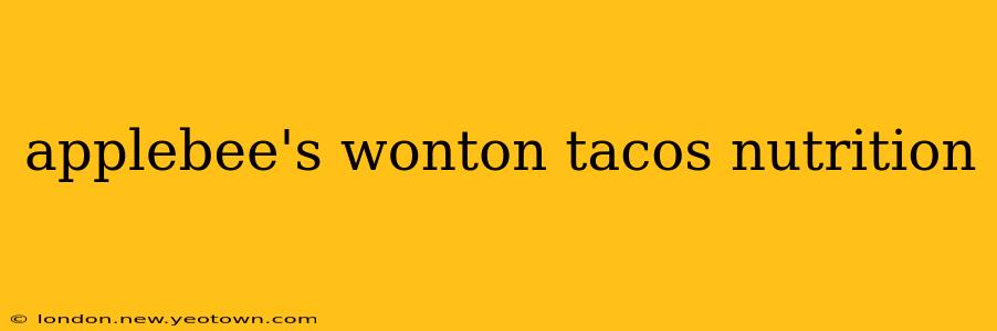 applebee's wonton tacos nutrition