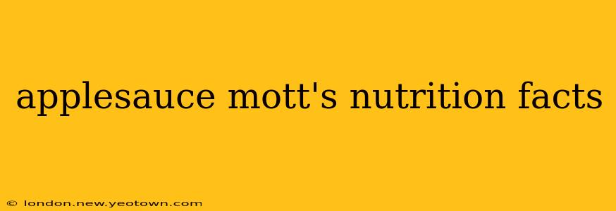 applesauce mott's nutrition facts