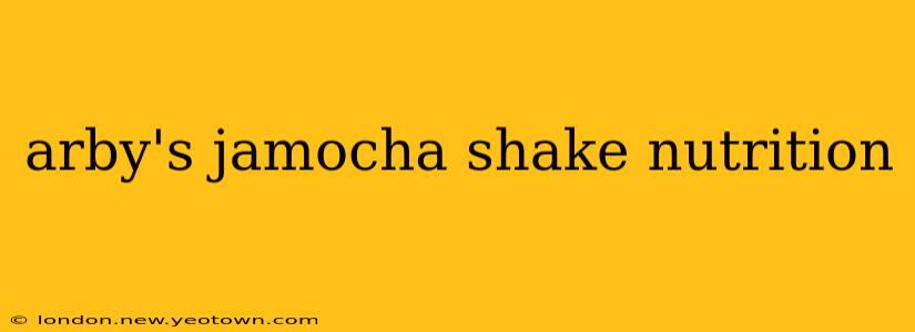 arby's jamocha shake nutrition