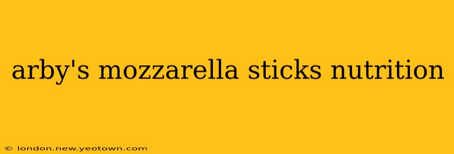 arby's mozzarella sticks nutrition