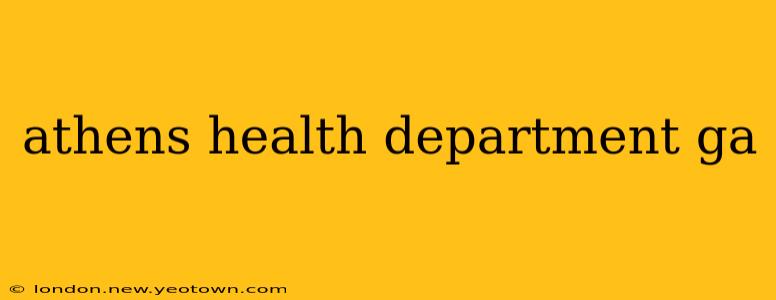 athens health department ga