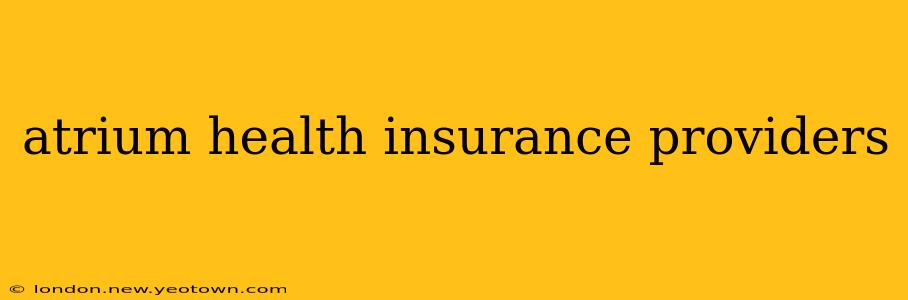 atrium health insurance providers