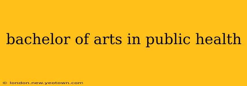bachelor of arts in public health