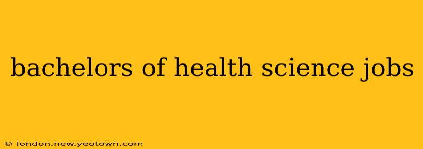 bachelors of health science jobs