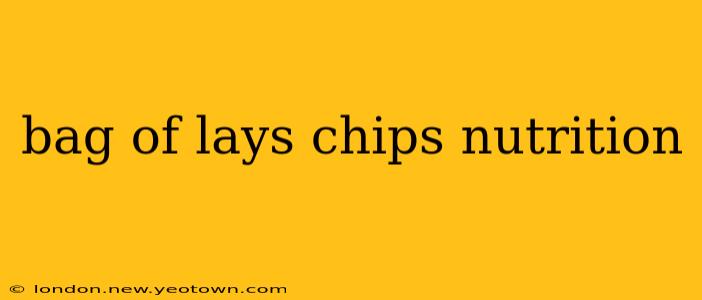 bag of lays chips nutrition