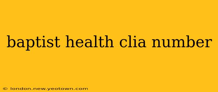 baptist health clia number
