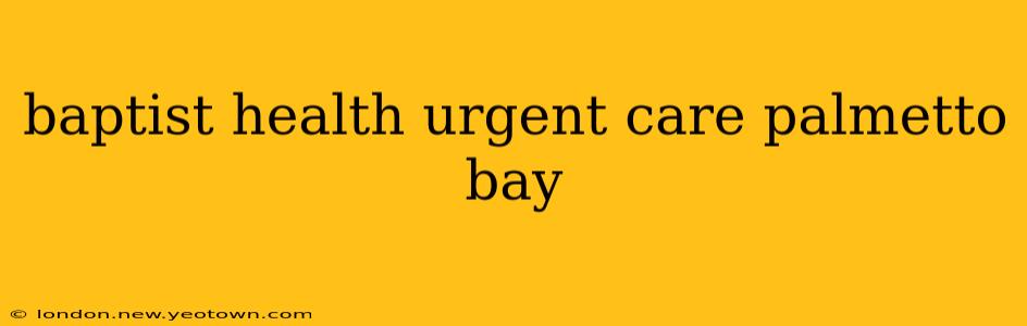 baptist health urgent care palmetto bay