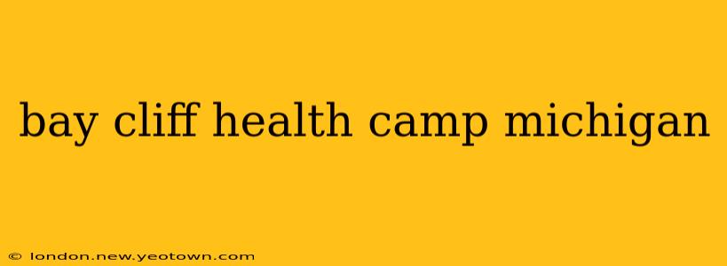 bay cliff health camp michigan
