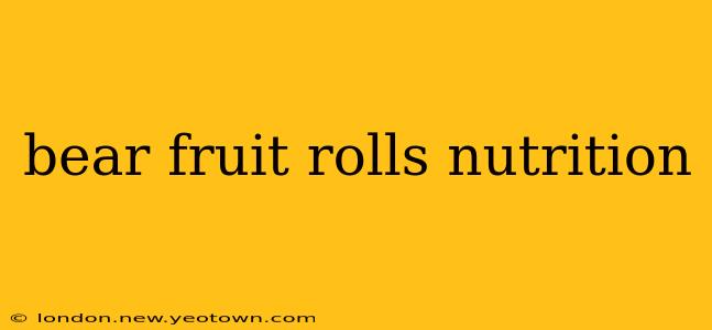 bear fruit rolls nutrition