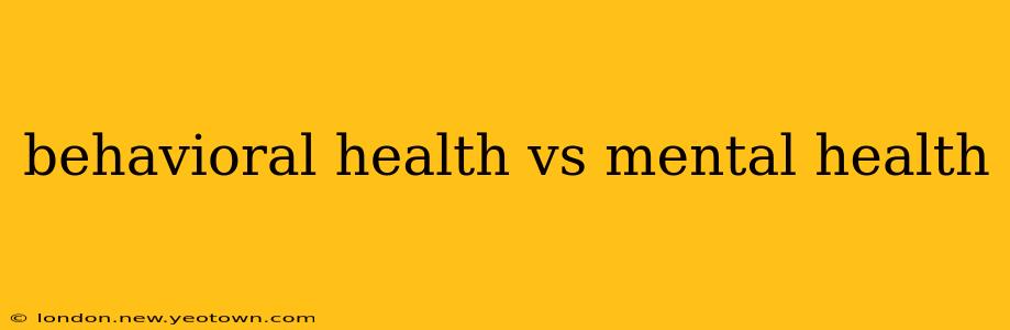 behavioral health vs mental health