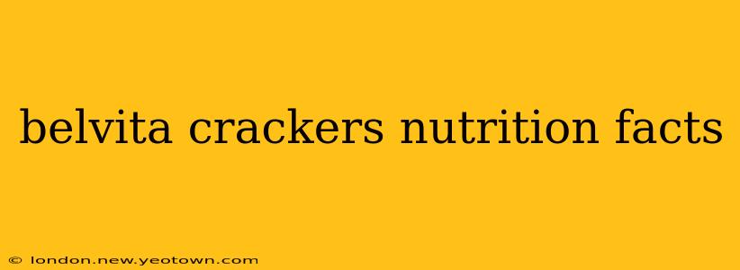belvita crackers nutrition facts