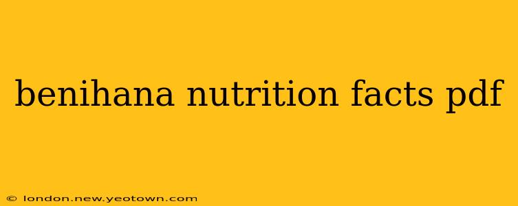 benihana nutrition facts pdf
