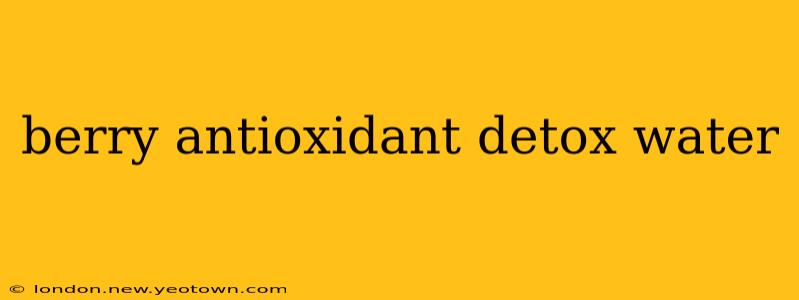 berry antioxidant detox water