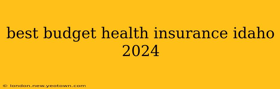 best budget health insurance idaho 2024