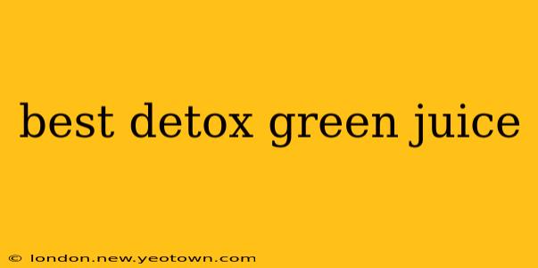 best detox green juice