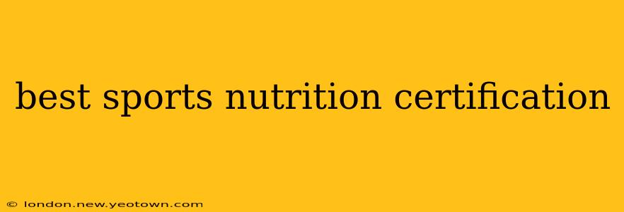 best sports nutrition certification