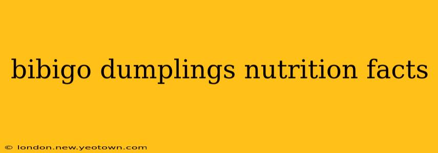 bibigo dumplings nutrition facts
