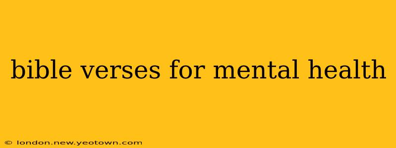 bible verses for mental health