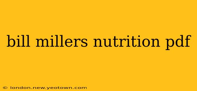bill millers nutrition pdf