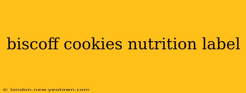 biscoff cookies nutrition label