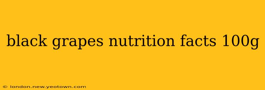 black grapes nutrition facts 100g