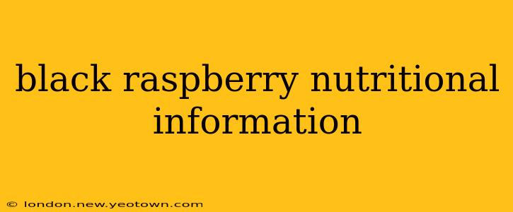 black raspberry nutritional information