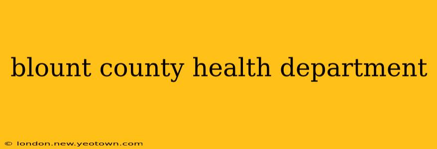 blount county health department