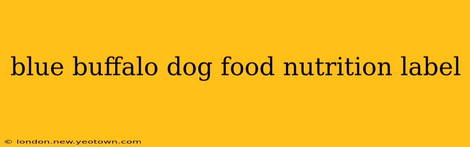 blue buffalo dog food nutrition label