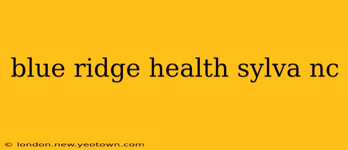 blue ridge health sylva nc