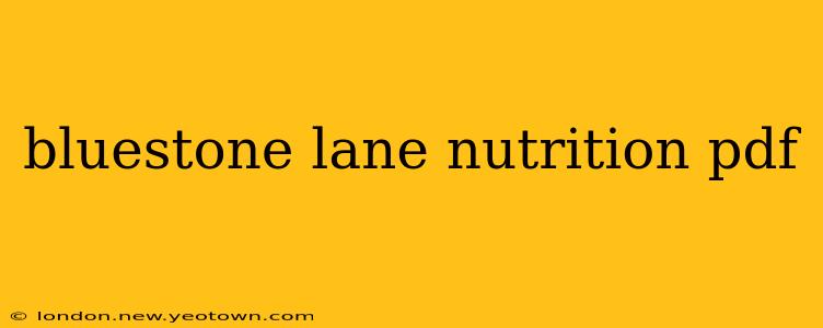 bluestone lane nutrition pdf