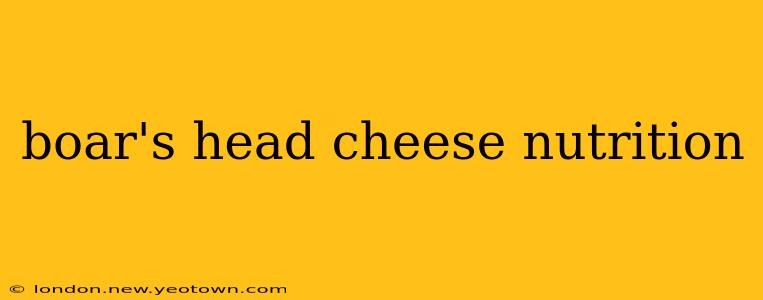 boar's head cheese nutrition