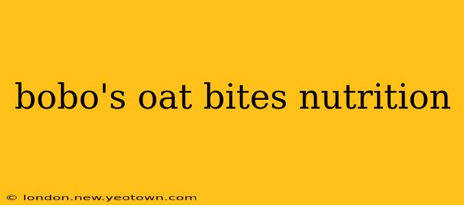 bobo's oat bites nutrition