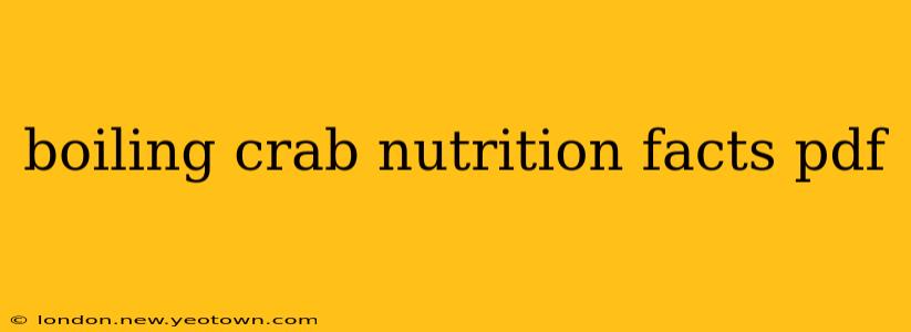 boiling crab nutrition facts pdf