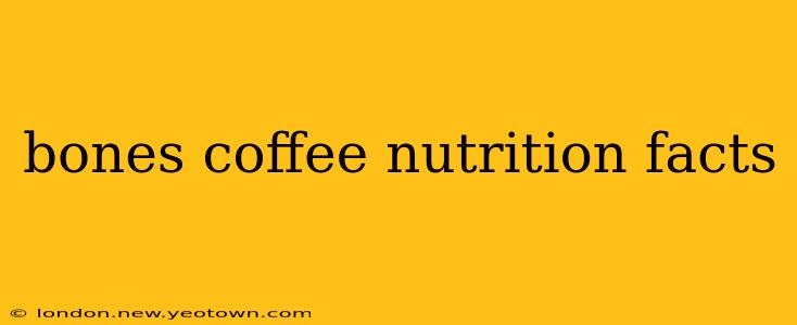 bones coffee nutrition facts