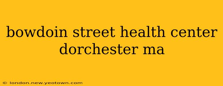 bowdoin street health center dorchester ma