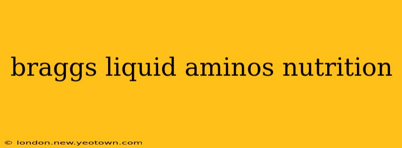 braggs liquid aminos nutrition